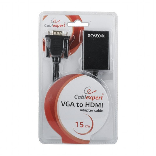 Gembird VGA to HDMI Converter 15cm, black