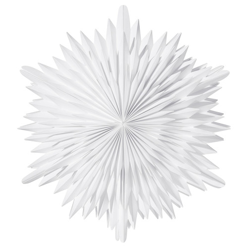 STRÅLA Lamp shade, 3D flower/star-shaped white, 60 cm