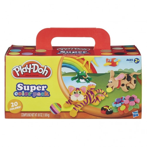 Play-Doh Super Colour Pack 20 Colours, assorted sets, 2+