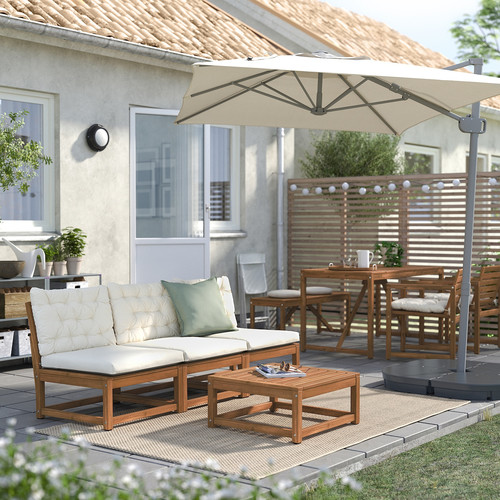 SVALÖN Parasol canopy, light grey-beige, 300x200 cm