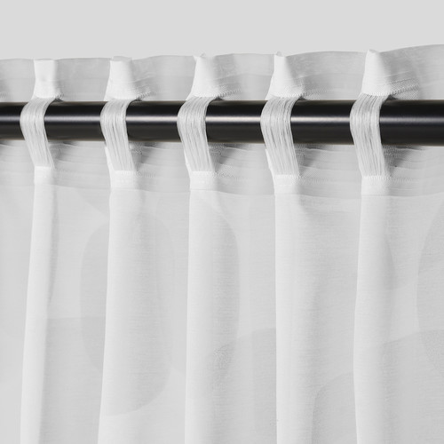 APELSTÄVMAL Curtains, 1 pair, white, 145x300 cm