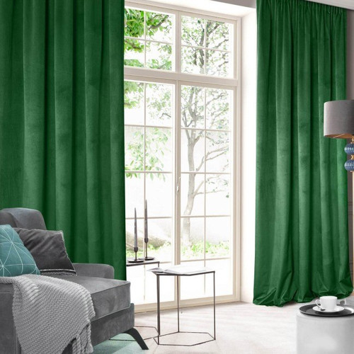 Curtain Rosa 135 x 300 cm, dark green
