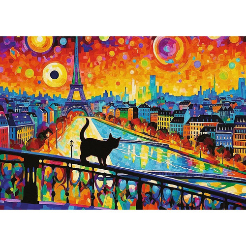 Trefl Jigsaw Puzzle Cat in Paris 1000pcs 12+