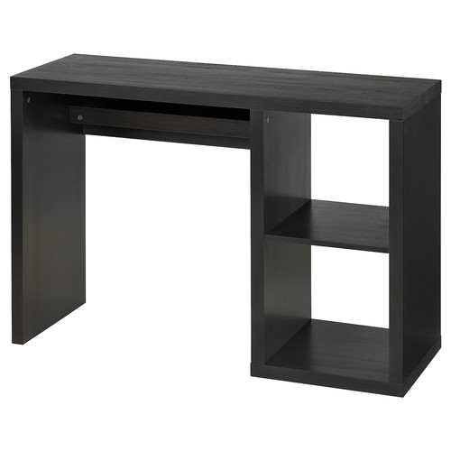 KALLAX Desk, black-brown, 111x39 cm