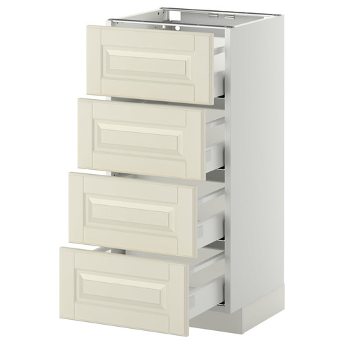 METOD/MAXIMERA Base cab 4 frnts/4 drawers, off-white-white, 40x37 cm