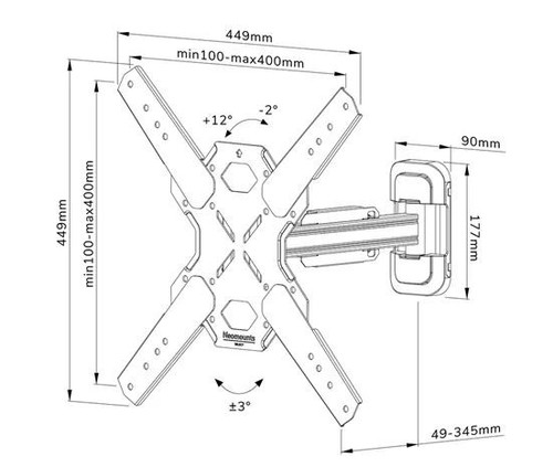 NewStar TV Wall Mount 32-65" 40kg WL40S-840BL14