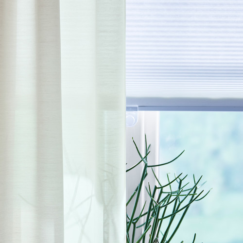 HOPPVALS Cellular blind, white, 80x155 cm