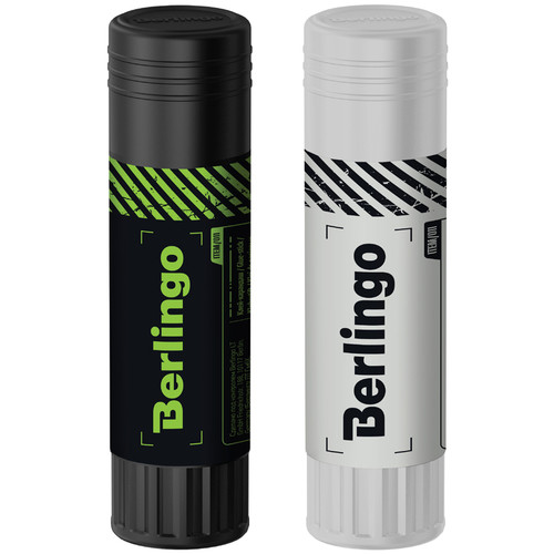 Berlingo Glue Stick 21g 24pcs, black/white