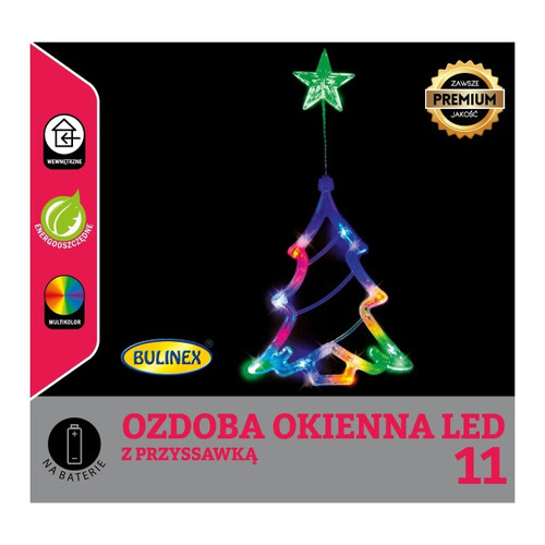 Christmas LED Decoration for Window Christmas Tree, multicolour, battery-operated