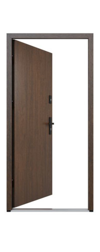 External Door Entrance Door O.K. Doors Hercules 2 RC3 90, left, walnut