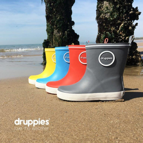 Druppies Rainboots Wellies for Kids Fashion Boot Size 21, dark grey