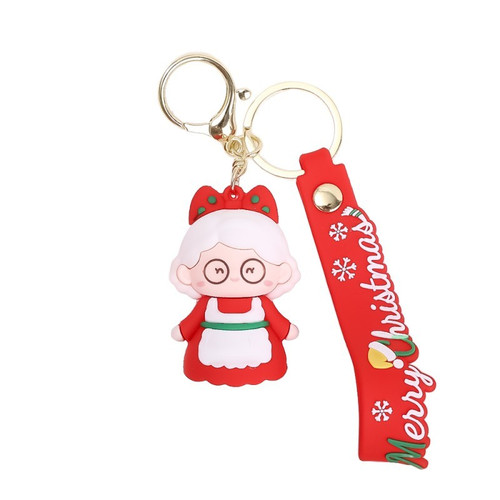 Christmas Key Chain Mrs Claus Merry Christmas