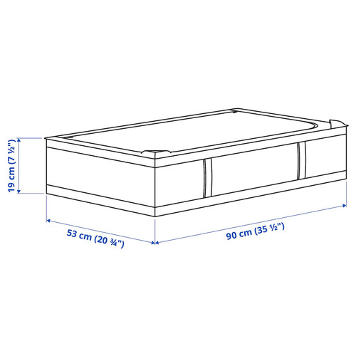 SKUBB Storage case, white, 90x53x19 cm