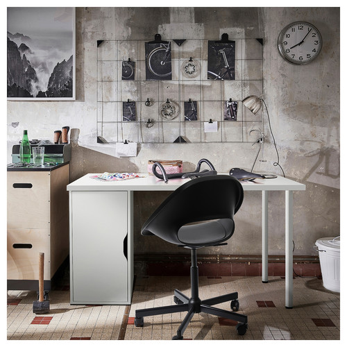 LAGKAPTEN / ALEX Desk, white, 140x60 cm