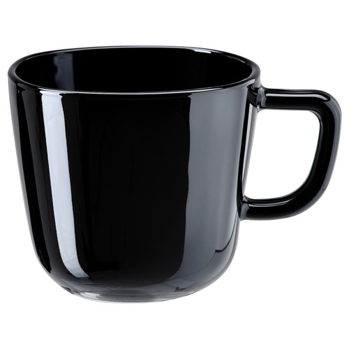 BACKIG Mug, black, 37 cl