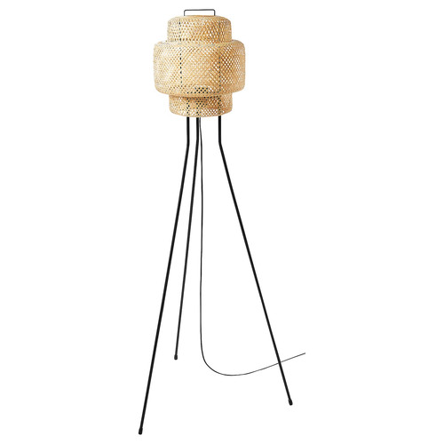 SINNERLIG Floor lamp, bamboo/handmade