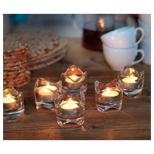 GLIMMA Unscented candle in metal cup, 24-pack