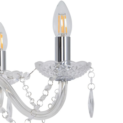 Pendant Lamp Chandelier GoodHome Gacruz 8-p E14, chrome