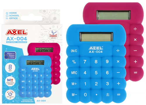 Axel Calculator AX-004, blue/pink, 1pc, assorted colours