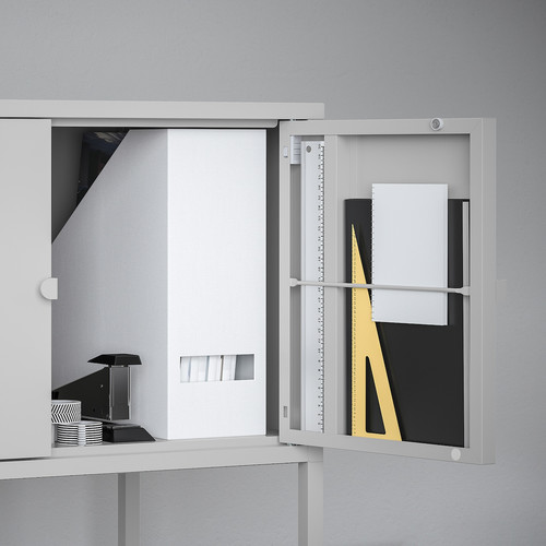 LIXHULT Cabinet, metal, grey, 60x35 cm