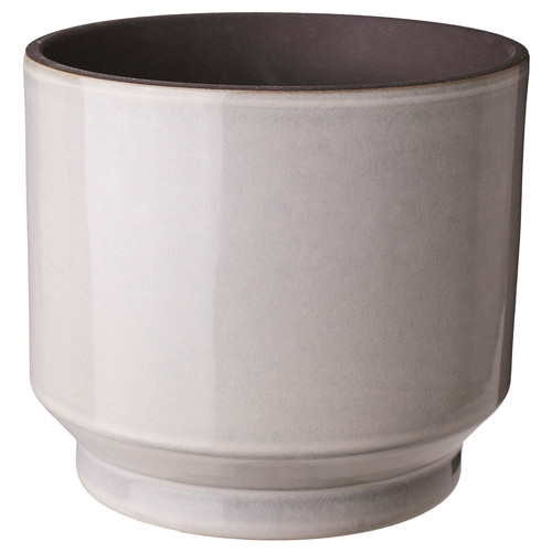 HONUNGSPALM Plant pot, in/outdoor/grey/beige, 15 cm