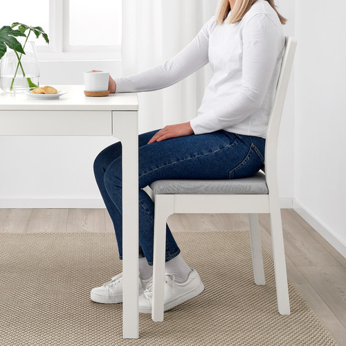 EKEDALEN Chair, white, Orrsta light grey