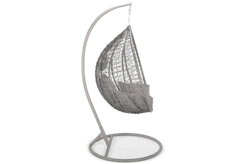Hanging Cocoon Chair BAHAMA, in-/outdoor, grey