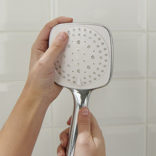 GoodHome Shower Head Teesta 3-spray, chrome/white