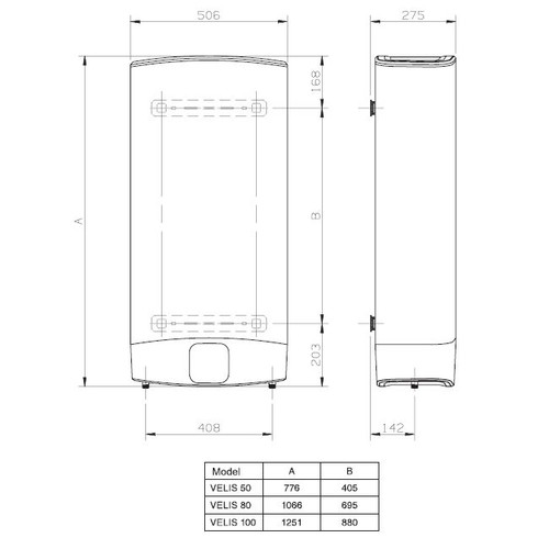 Ariston Water Heater Velis Evo 80 V/H