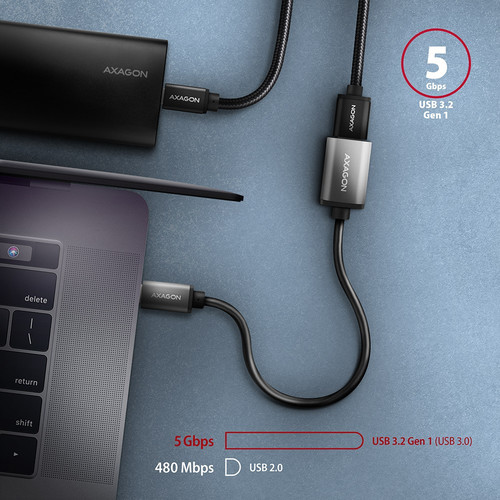 AXAGON Adapter Cable USB-C - USB-A 2m