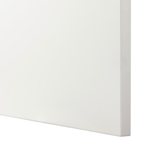 BESTÅ TV storage combination/glass doors, white/Lappviken white clear glass, 240x42x129 cm