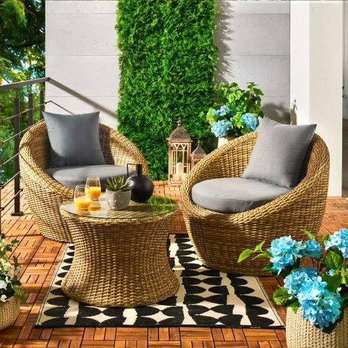 GoodHome Garden Outdoor Furniture Set Lazaretta