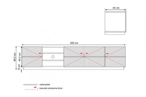 TV Cabinet Asha 200cm, cashmere