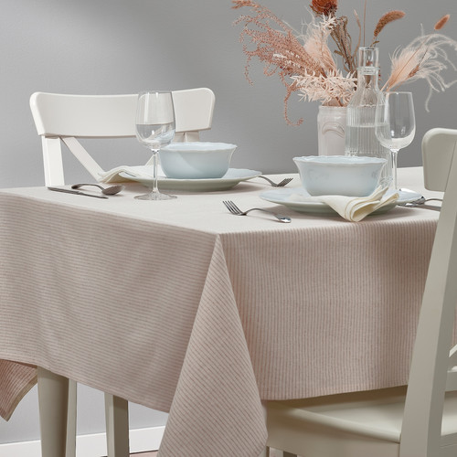 SILVERARV Tablecloth, beige, 145x240 cm