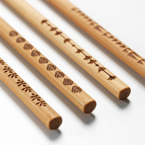 TREBENT Chopsticks, 4 pairs, bamboo, 24 cm