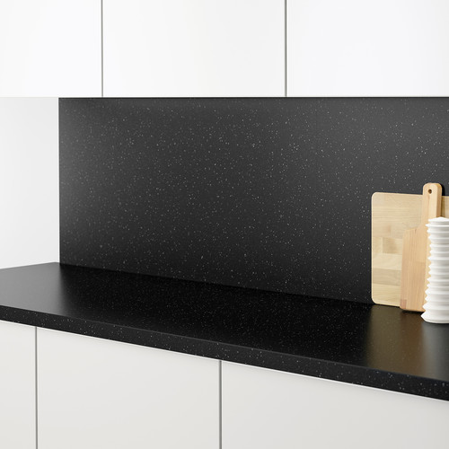 SÄLJAN Worktop, black mineral effect, laminate, 186x3.8 cm