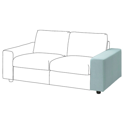 VIMLE Cover for armrest, wide/Saxemara light blue