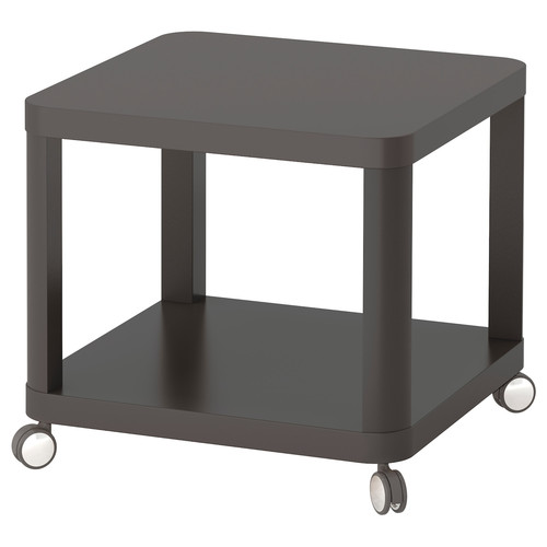 TINGBY Side table on casters, grey, 50x50 cm