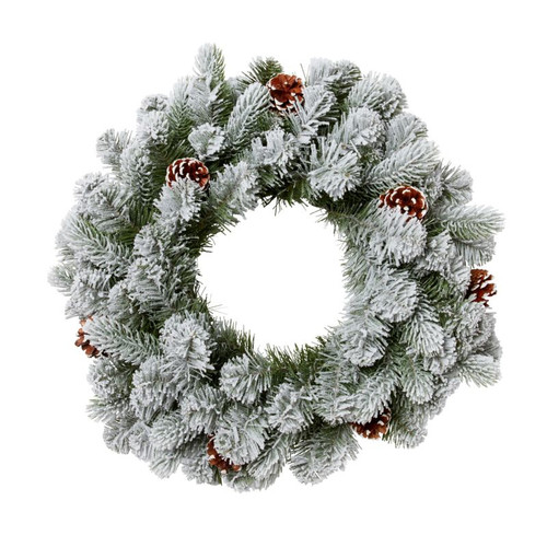 Christmas Wreath 50cm, frosted