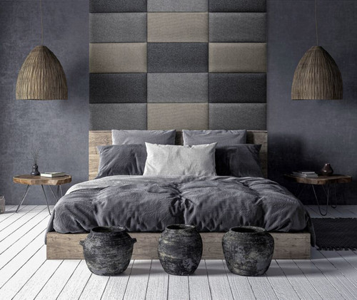 Upholstered Wall Panel Stegu Mollis Rectangle 60 x 30 cm, dark grey