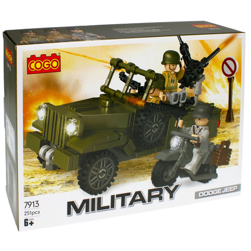 Building Blocks Militay Dodge Jeep 251pcs 6+