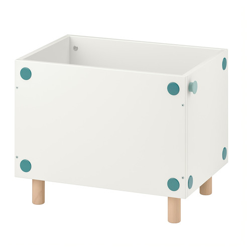 SMUSSLA Bedside table/shelf unit, white