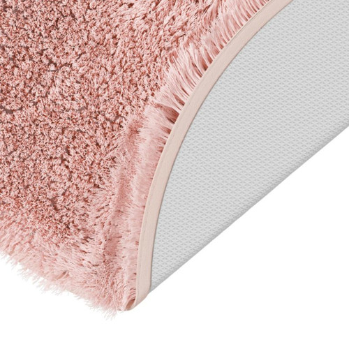 GoodHome Bath Mat Sedna Round 70 cm, powder pink