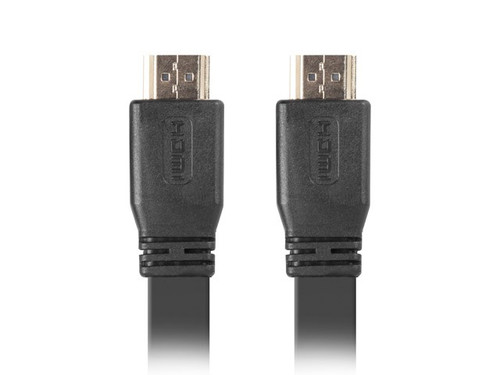 Lanberg Cable HDMI-HDMI v2.0 1.8m black flat 4K 60Hz, full copper