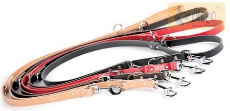 Dingo Extendable Leather Dog Leash 1 x 110-200cm, red