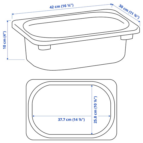 TROFAST Storage box, white, 42x30x10 cm