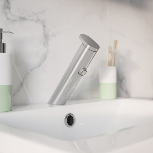 GoodHome Bathroom Sink Tap Nyasa, Inox