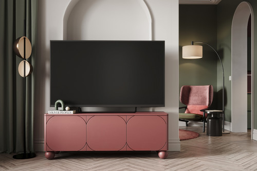 TV Cabinet Sonatia II 150 cm, with internal drawer, burgundy