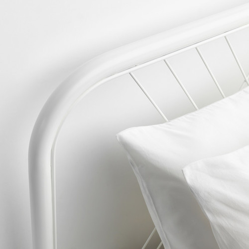 NESTTUN Bed frame, white, Luröy, 140x200 cm