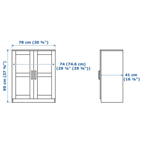 BRIMNES / BURHULT TV storage combination, white, 258x41x190 cm